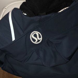 Navy Lulu with fur collar